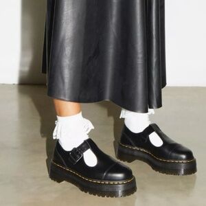 BETHAN POLISHED SMOOTH LEATHER PLATFORM SHOES